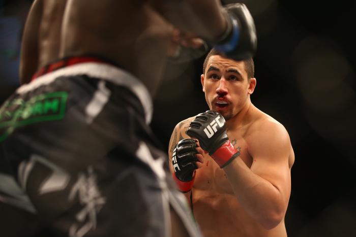 Robert Whittaker during the UFC Fight Night 55 event at Allphones Arena on November 8, 2014 in Sydney, Australia.