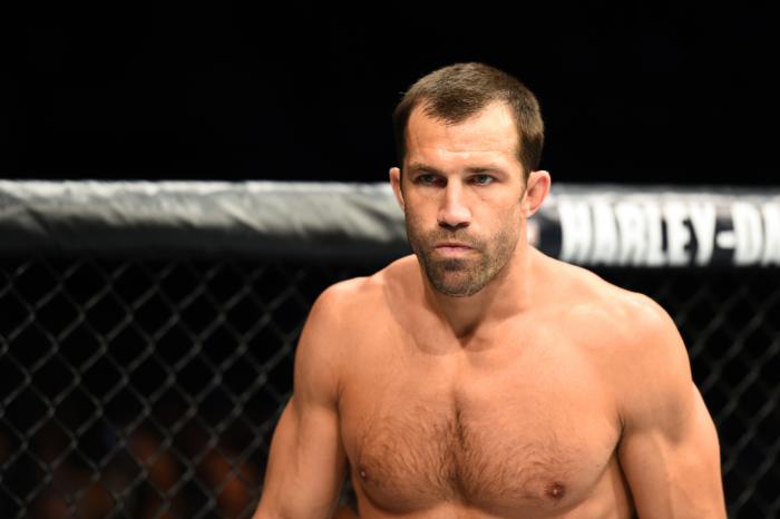 PITTSBURGH, PA - SEPTEMBER 16: Luke Rockhold stands in his corner prior to facing David Branch in their middleweight bout during the UFC Fight Night event inside the PPG Paints Arena on September 16, 2017 in Pittsburgh, Pennsylvania. (Photo by Josh Hedges/Zuffa LLC/Zuffa LLC via Getty Images)