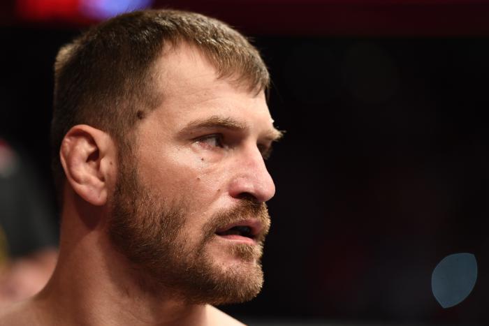 LAS VEGAS, NV - JULY 07: Stipe Miocic prepares to face Daniel Cormier in their UFC heavyweight championship fight during the UFC 226 event inside T-Mobile Arena on July 7, 2018 in Las Vegas, Nevada. (Photo by Josh Hedges/Zuffa LLC/Zuffa LLC via Getty Images)