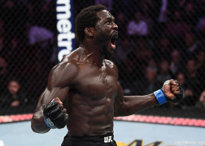 NEW YORK, NY - NOVEMBER 03: Jared Cannonier celebrates after his TKO victory over David Branch in their middleweight bout during the UFC 230 event inside Madison Square Garden on November 3, 2018 in New York, New York. (Photo by Jeff Bottari/Zuffa LLC via Getty Images)