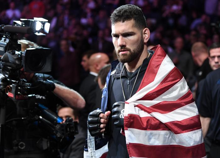 NEW YORK, NY - NOVEMBER 03: Chris Weidman prepares to fight Ronaldo Souza of Brazil in their middleweight bout during the UFC 230 event inside Madison Square Garden on November 3, 2018 in New York, New York. (Photo by Jeff Bottari/Zuffa LLC via Getty Images)