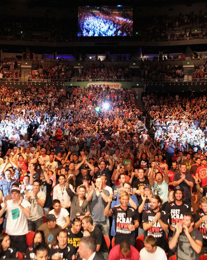 Crowd at UFC 127 - Sidney, Australia before the Noke and Camozzi fight.