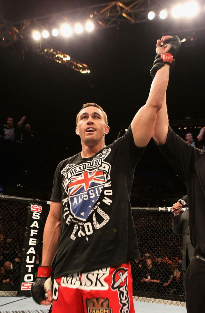 Kyle Noke celebrates his win