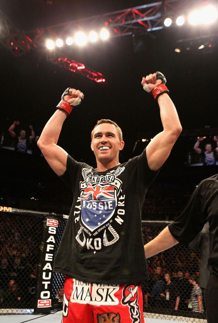 Kyle Noke celebrates his win