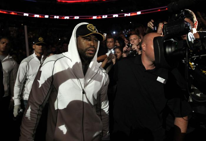 UFC 133: Rashad Evans enters the arena.