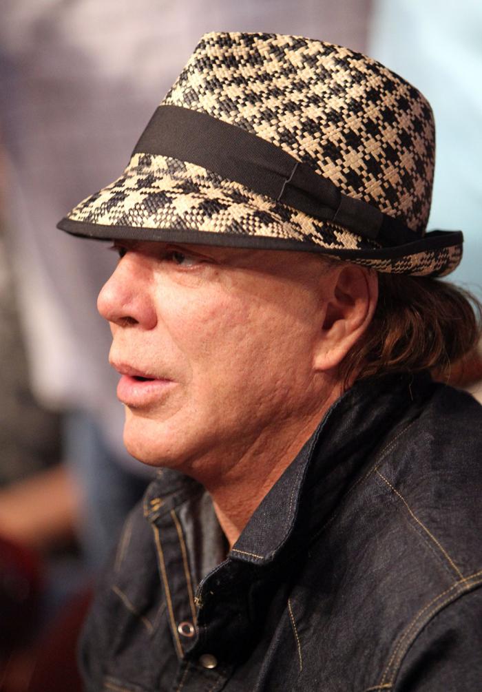 UFC 133:Actor Mickey Rourke attends the fight.