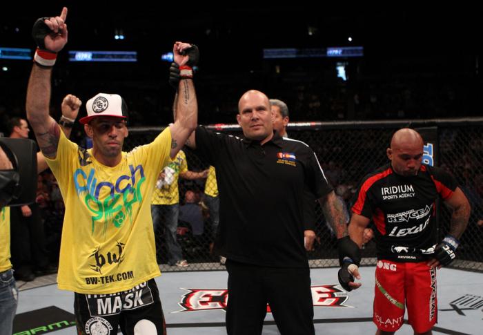 Junior Assuncao celebrates his win