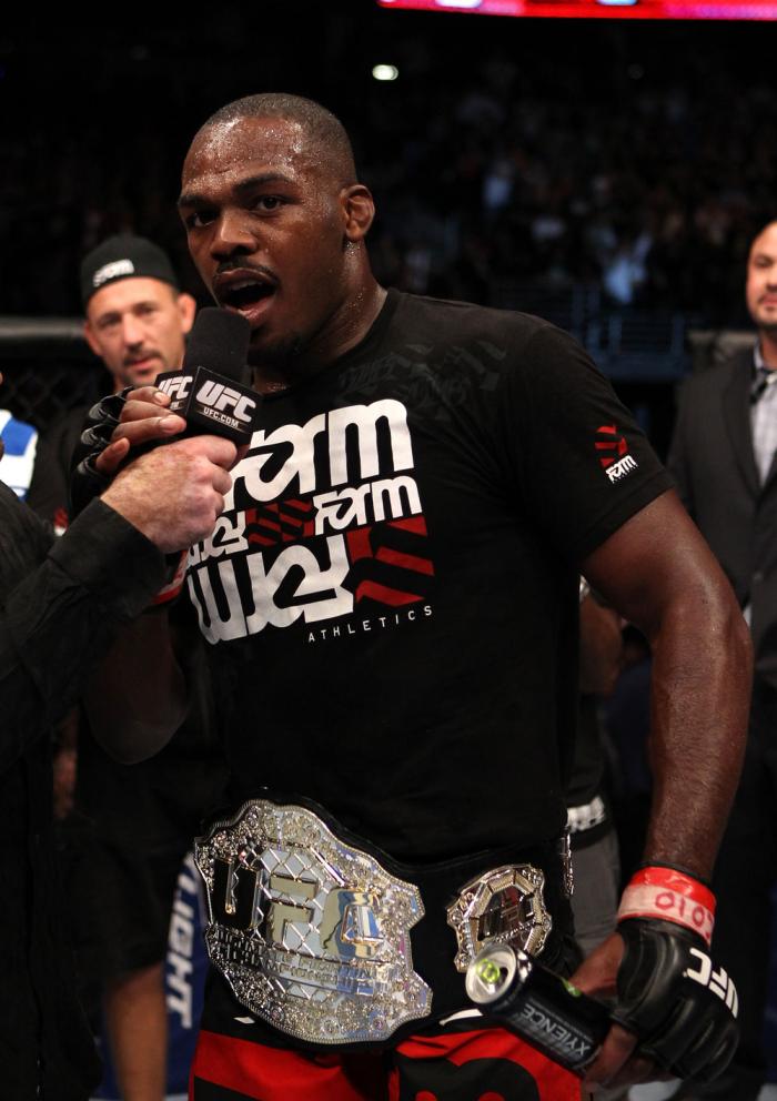 Jon Jones after his win over Rampage Jackson