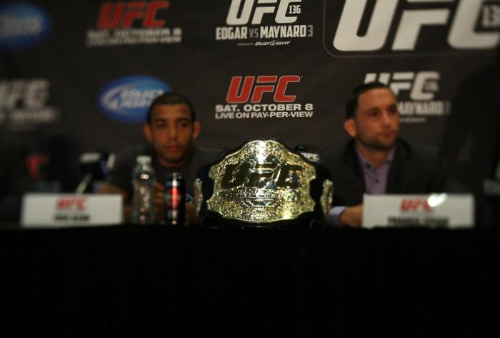 Title holders Jose Aldo and Frankie Edgar