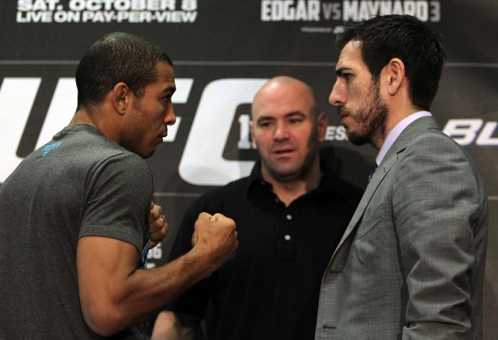 Jose Aldo and Kenny Florian face off