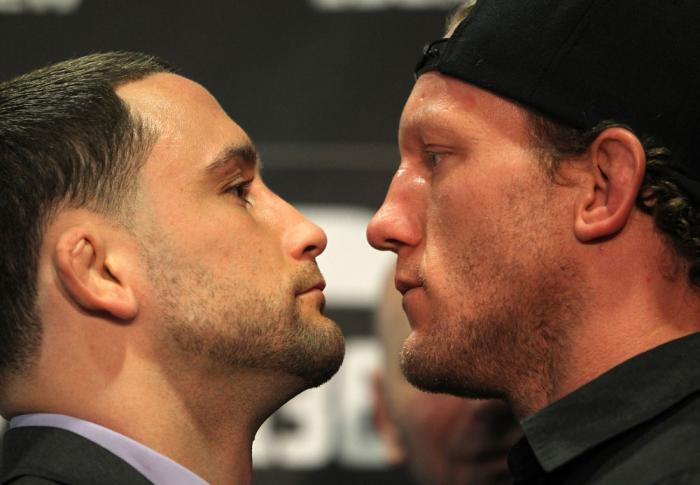 Frankie Edgar and Gray Maynard face off