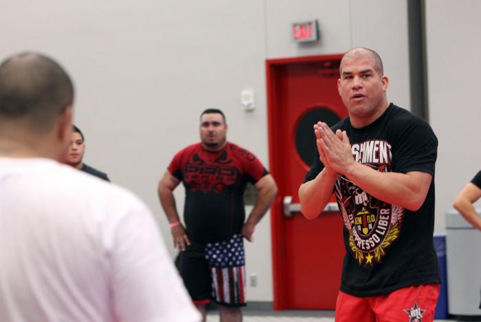 UFC fighter Tito Ortiz and teaches a seminar at the UFC Fan Expo