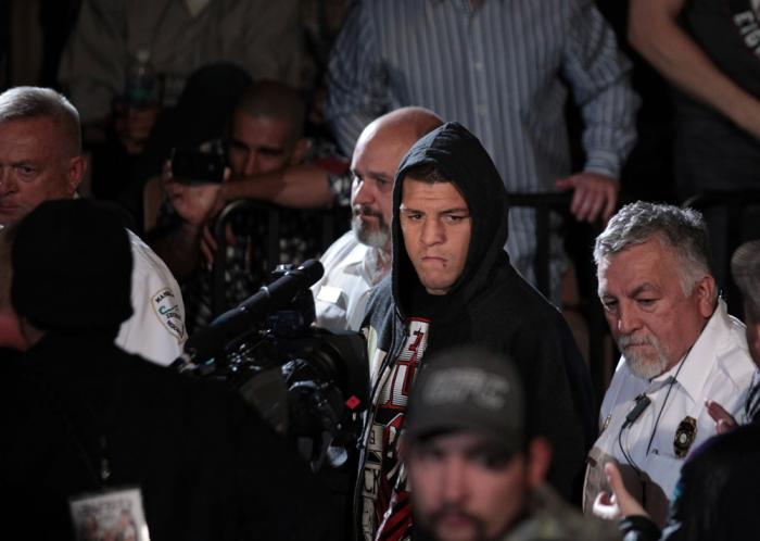 Nick Diaz enters the arena