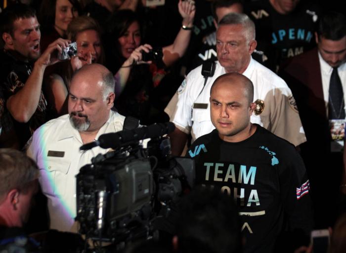 BJ Penn enters the arena