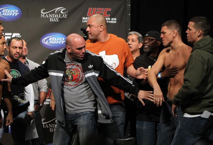 UFC President Dana White separates BJ Penn and Nick Diaz