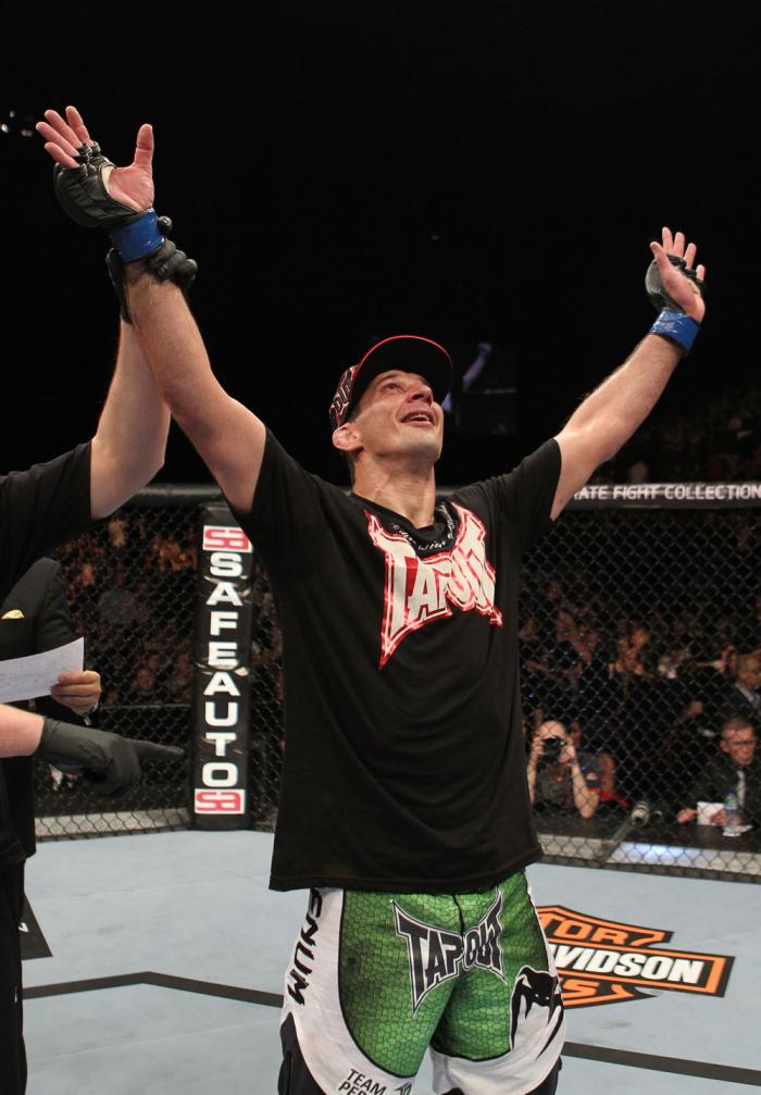 Anthony Perosh celebrates his win