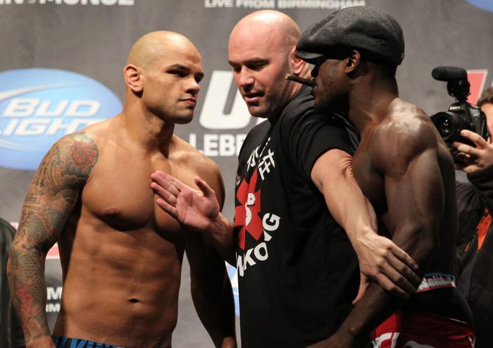UFC President Dana White separating Thiago Alves and Papy Abedi