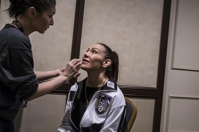 Cris Cyborg during UFC 232 fight week