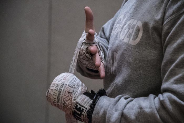 Paige VanZant evening workout during UFC Brooklyn Fight Week