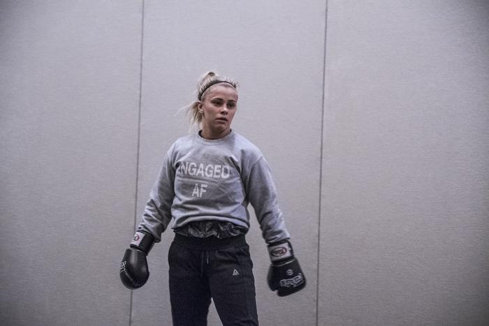 Paige VanZant evening workout during UFC Brooklyn Fight Week
