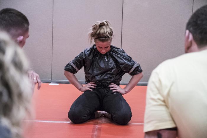 Paige VanZant evening workout during UFC Brooklyn Fight Week