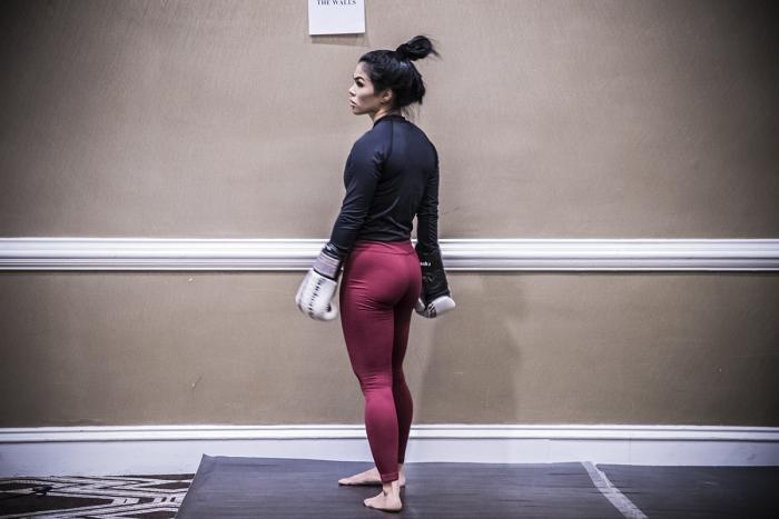 Rachael Ostovich evening workout during UFC Brooklyn Fight Week