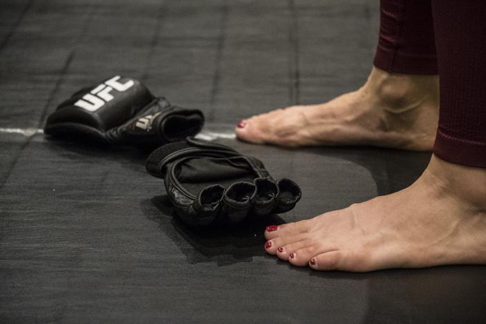 Rachael Ostovich evening workout during UFC Brooklyn Fight Week