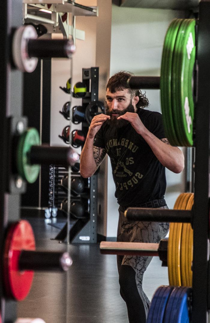 Las Vegas 3/15/18 - Michael Chiesa training at the UFC Performance Insitute in preparation for UFC 223. (Photo credit Juan Cardenas)
