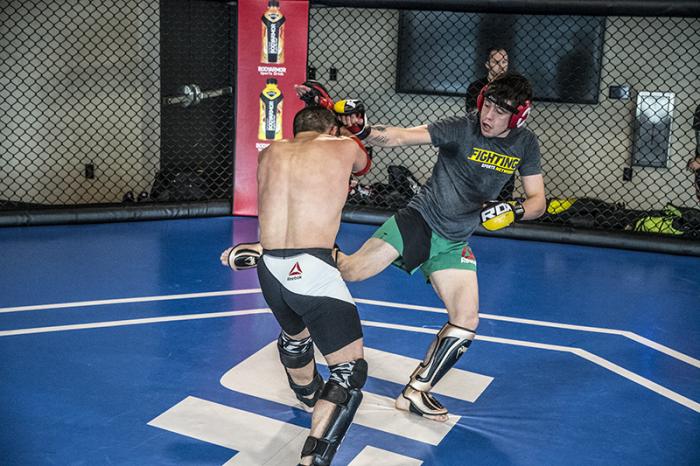 Las Vegas 3/20/18 - Flyweight Brandon Moreno of Mexico training with Joseph Benavidez at the UFC Performance Institute in Las Vegas in preparation for UFC 223.