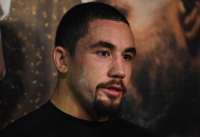 CHICAGO, ILLINOIS - JUNE 06: Robert Whittaker of New Zealand interacts with media during the UFC 225 Open Workouts at the Chicago Theatre on June 6, 2018 in Chicago, Illinois. (Photo by Josh Hedges/Zuffa LLC/Zuffa LLC via Getty Images)