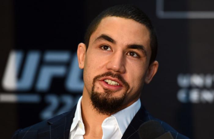 CHICAGO, ILLINOIS - JUNE 07: Robert Whittaker of New Zealand interacts with media during the UFC 225 Ultimate Media Day at the United Center on June 7, 2018 in Chicago, Illinois. (Photo by Josh Hedges/Zuffa LLC/Zuffa LLC via Getty Images)
