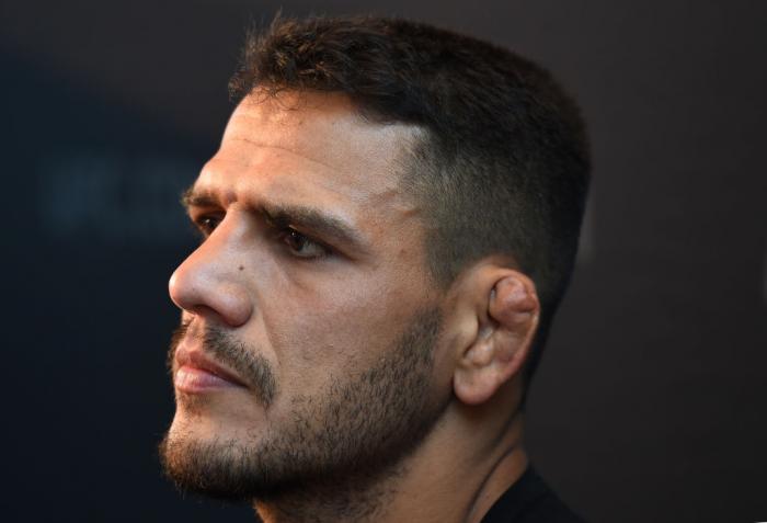 CHICAGO, ILLINOIS - JUNE 07: Rafael Dos Anjos of Brazil interacts with media during the UFC 225 Ultimate Media Day at the United Center on June 7, 2018 in Chicago, Illinois. (Photo by Josh Hedges/Zuffa LLC/Zuffa LLC via Getty Images)