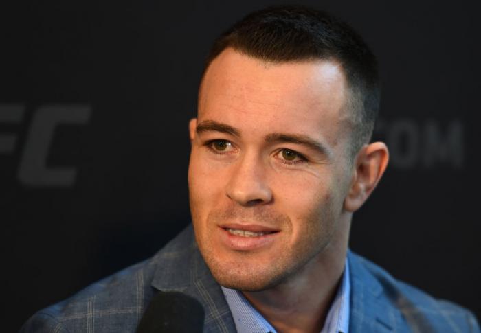 CHICAGO, ILLINOIS - JUNE 07: Colby Covington interacts with media during the UFC 225 Ultimate Media Day at the United Center on June 7, 2018 in Chicago, Illinois. (Photo by Josh Hedges/Zuffa LLC/Zuffa LLC via Getty Images)