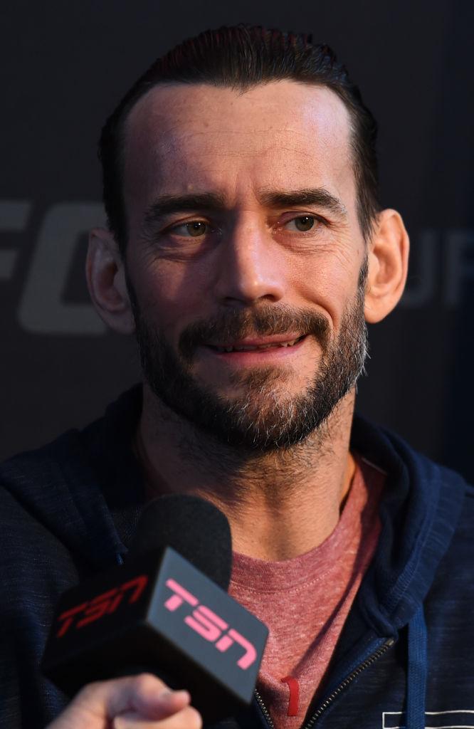 CHICAGO, ILLINOIS - JUNE 07: CM Punk interacts with media during the UFC 225 Ultimate Media Day at the United Center on June 7, 2018 in Chicago, Illinois. (Photo by Josh Hedges/Zuffa LLC/Zuffa LLC via Getty Images)