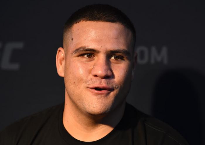 CHICAGO, ILLINOIS - JUNE 07: Tai Tuivasa of Australia interacts with media during the UFC 225 Ultimate Media Day at the United Center on June 7, 2018 in Chicago, Illinois. (Photo by Josh Hedges/Zuffa LLC/Zuffa LLC via Getty Images)