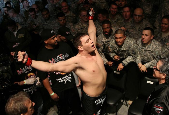 Matt Mitrione enters the arena.