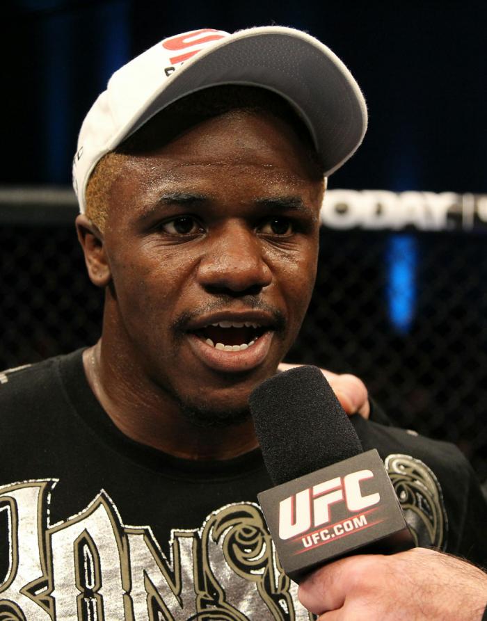 Melvin Guillard celebrates his win over Evan Dunham.