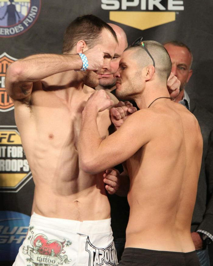 UFC Fight for the Troops Weigh in: Miller vs. Wiman