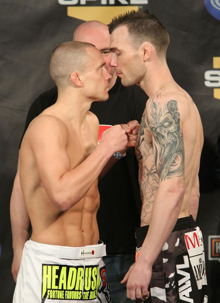UFC Fight for the Troops Weigh in: Hominick vs. Roop