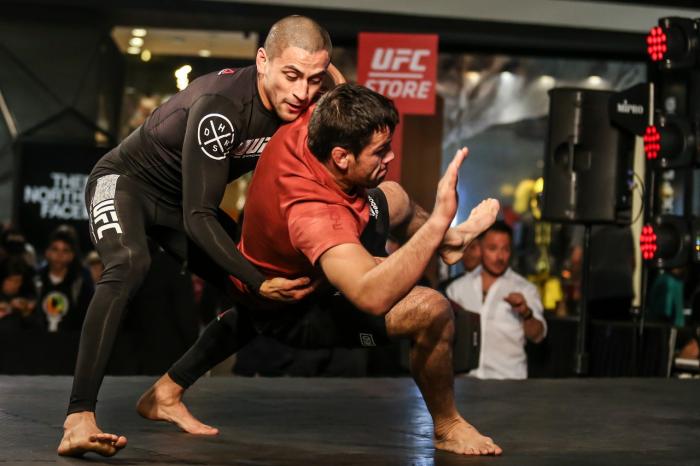 Diego Rivas at the UFC Chile open workouts