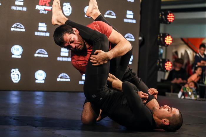 Diego Rivas at the UFC Chile open workouts