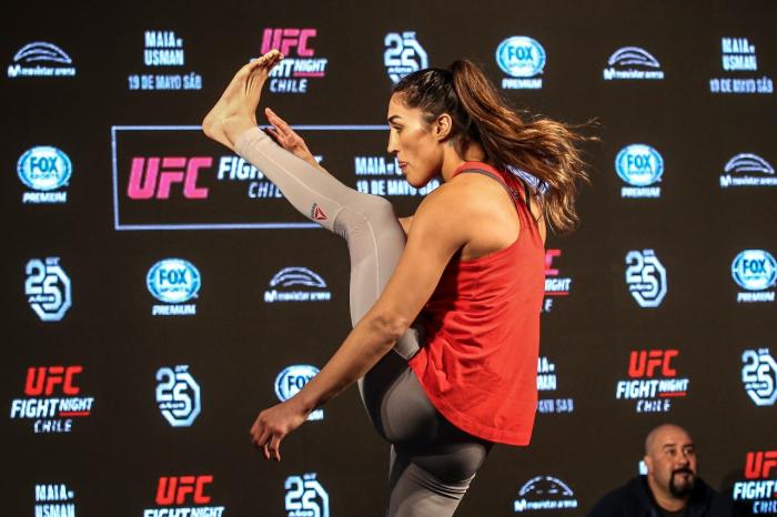 Tatiana Suarez at the UFC Chile open workouts