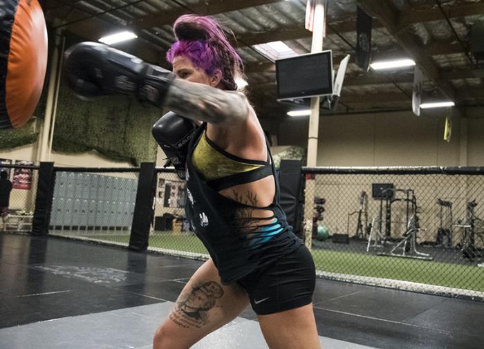 11/16/17 - Las Vegas, Xtreme Couture MMA - Gina Mazany prepares for UFC Shanghai 2017 (Photo credit Juan Cardenas)