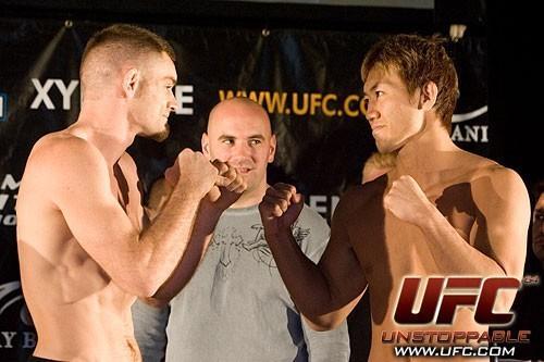 Kalib Starnes Yushin Okami UFC 64 Weigh In