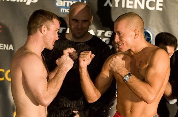 Matt Hughes Georges St Pierre UFC 65 Weigh In