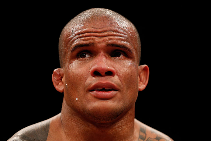 BELO HORIZONTE, BRAZIL - SEPTEMBER 04: Ivan Jorge waits for the judges' decision after his welterweight fight against Keith Wisniewski during the UFC on FOX Sports 1 event at Mineirinho Arena on September 4, 2013 in Belo Horizonte, Brazil. (Photo by Josh