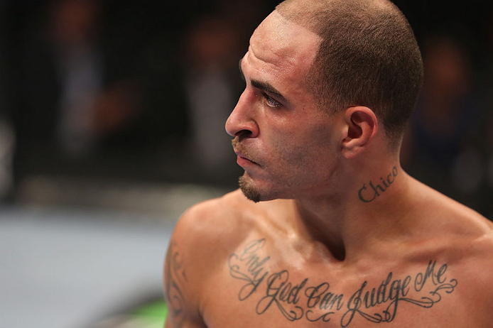 DENVER, CO - AUGUST 11: Chico Camus stands in his corner between rounds during his bout against Dustin Pague at UFC 150 inside Pepsi Center on August 11, 2012 in Denver, Colorado. (Photo by Nick Laham/Zuffa LLC/Zuffa LLC via Getty Images)