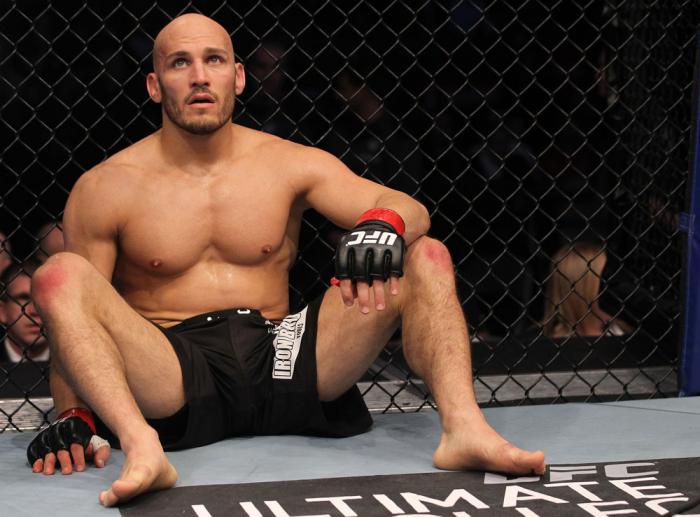 TORONTO, ON - DECEMBER 10: Rich Attonito reacts after suffering a TKO loss to Jake Hecht during the UFC 140 event at Air Canada Centre on December 10, 2011 in Toronto, Ontario, Canada. (Photo by Nick Laham/Zuffa LLC/Zuffa LLC via Getty Images)