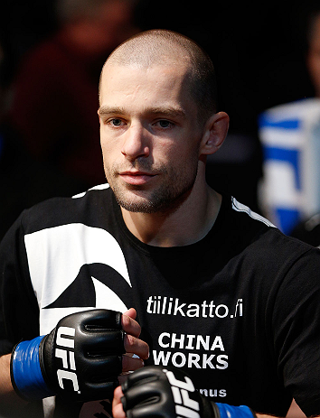 ANAHEIM, CA - FEBRUARY 23: Anton Kuivanen walks to the Octagon to face Michael Chiesa in their lightweight bout during UFC 157 at Honda Center on February 23, 2013 in Anaheim, California. (Photo by Josh Hedges/Zuffa LLC/Zuffa LLC via Getty Images) *** L