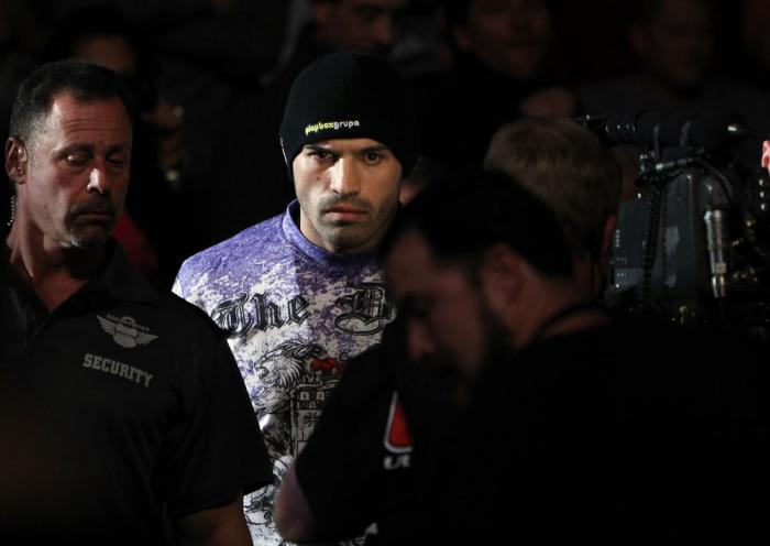 TORONTO, ON - DECEMBER 10: Igor Pokrajac enters the arena before his bout against Krzysztof Soszynski during the UFC 140 event at Air Canada Centre on December 10, 2011 in Toronto, Ontario, Canada. (Photo by Josh Hedges/Zuffa LLC/Zuffa LLC via Getty Ima